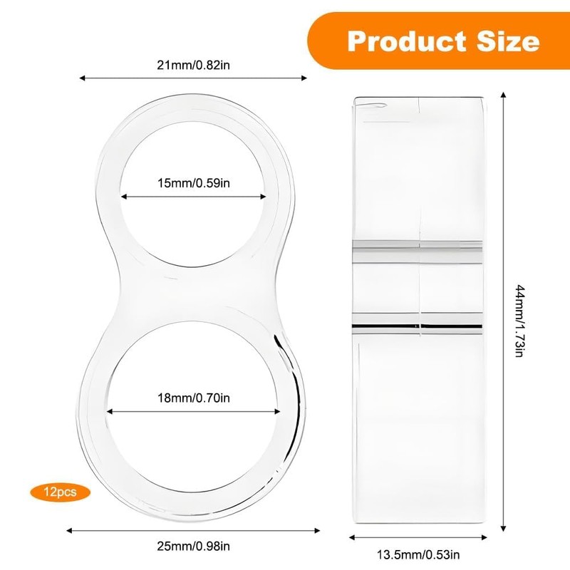 12 Pcs Clear Door Handle Bumpers, Wall Protectors Stopper Guards