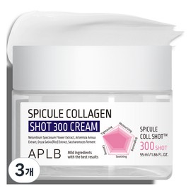 APLB Spicule Collagen Shot 300 Cream, 3 Pieces, 55ml / APLB 스피큘 콜라겐 샷 300 크림, 3개, 55ml