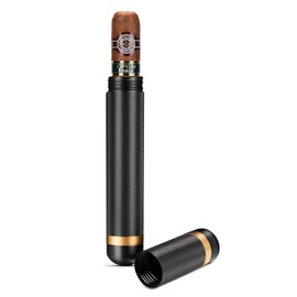 hancigar Cigar Tube Air Tight Travel Cigar Humidor Case (Black)