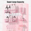 Dimyno Pink Shower Caddy 6 Pack, Adhesive Shower Shelves, No