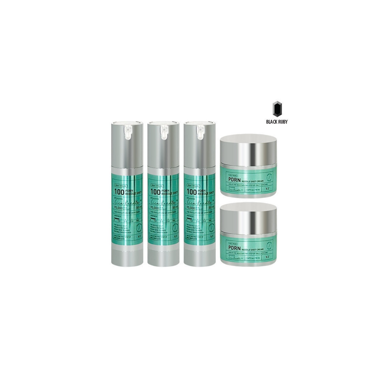 VT PDRN Riddle Shot 100 Ampoule 50ml x3 + Cream 50ml x2 / 브이티 피디알엔 PDRN ...