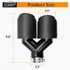LCGP 2 Pack Carbon Fiber Exhaust Tip 2.5" Inlet to