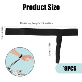 8 PCS Ski Glove Leash Adjustable Glove Safety Strap Anti-Lost Elastic Ski Gloves Handcuffs Ski Accessories for Skiing Snowboarding Outdoor Activities