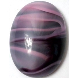 Czech Glass 6 Vintage Czech Flatback 25x18mm Purple Black Swirl Marble Porphyry Cabochon Cab