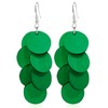 JIMARIN Handmade Bohemian Wooden Round Geometry Dangle Drop Earrings Long