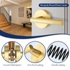 Bonpoly 2 Pack Satin Brass Door Handles, Interior Door Knobs