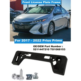 FASTCHE Front License Plate Frame Compatible with 2017 2018 2019 2021 2022 Prius Prime Front Bumper License Plate Holder Mounting Bracket Replace # TO1068153 5211447210