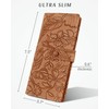 Unilily Slim Wallet Women RFID Blocking Vegan Leather Bifold Clutch
