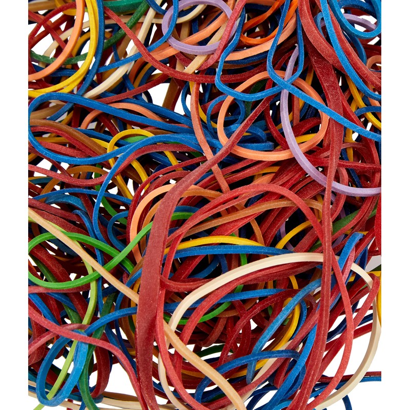 Elastic Bands Appli Assorted Colours 100g Bag