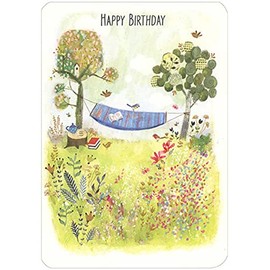 RSVP Blue Striped Hammock Die Cut Birthday Card