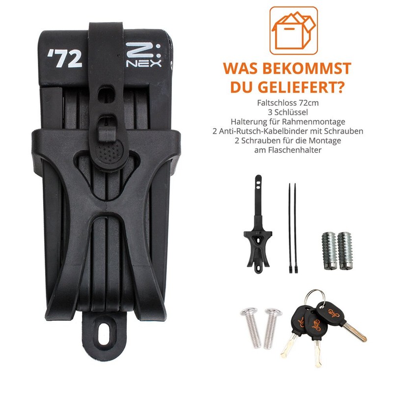 Z:NEX Very light (686g) and compact folding lock with high