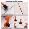 60 Sets Tile Levelling System, HUYU Laying Aids, Tile Leveler