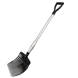 Country Pride Mini Farm Fork with Telescopic Handle, Black