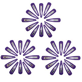Topkids Accessories 36pc Snap Clips 5cm / 2" Hair Clip Hair Snap Clips Hair Pins Snap Hair Clips Hair Ties Snap Hair Clips Hair Accessories for Women & Hair Accessories for Girls (Purple)
