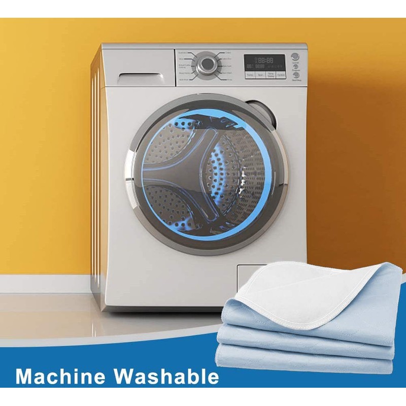 ComfortCare Eco Blue, Washable Incontinence Pad, 100% Waterproof Bed Protector
