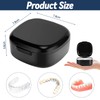 Zikenis Zahnprothesenbox mit Sieb,Zahnspangendose Gebissdose,Tragbare Prothesendose Abdeckung,Zahnprothese Box Retainer,Protesenbehälter Zahnschiene