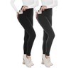 2 Pack Fleece Lined Leggings for Women - Thermal Winter