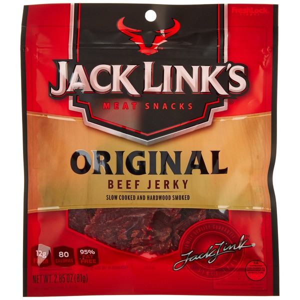 Jack Link's Meat Snacks Beef Jerky, Original, 2.85-Ounce (Pack of 4)