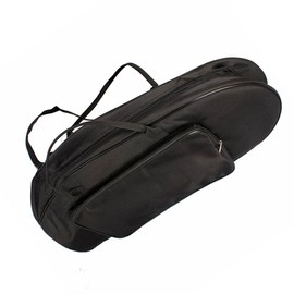 Black Padded Baritone Horn Gig Bag - Heavy-Duty Oxford Carrying Case with Adjustable Shoulder Strap, Hand Carry Handle & Accessory Pocket - For Baritone Horn Accessories - 28.4 x 15.8 x 13 Inches