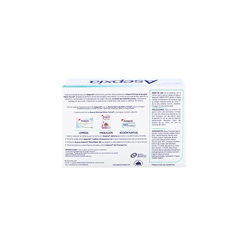 Asepxia Forte Jabón en Barra 100 g