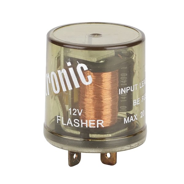 Acouto Motorcycle Flasher Relay 2 Pin 12V Motorcycle Electronic Turn