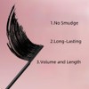 Black Mascara for Fine Lashes, Waterproof Mascara with Comb Brush