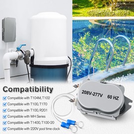 ElectricWise Pool Timer Motor Compatible with WG1573-5 208/277V 60Hz Timer Clock Motor Compatible with T104M, T100, T170, R201, T1400, T100-20 and WH Series