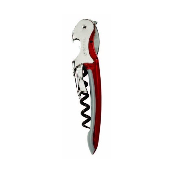 Murano Waiter's Corkscrew, Translucent Colors (Red) by Franmara