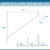 AYAYGD 4PCS Heavy Duty White Closet Rod Brackets 11 x