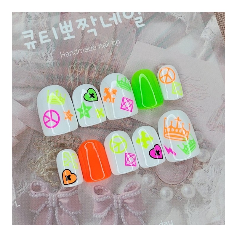 Unikitsch 2 Handmade Nail Tips - Lipstick / 유니키치2 수제네일팁