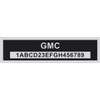LVCE Custom Vin Tag-Compatible GMC