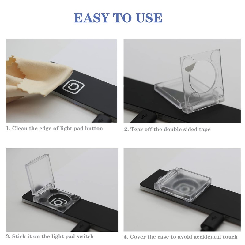 2PCS Diamond Painting Accessories Light Pad Switch Cover, Diamond Art