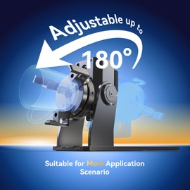 Chitu Systems Upgraded RR1 Rotary Roller,180° Angle Adjustment Jaw Roller, Compatible with Most Laser Engraver Machine for Engraving Cylindrical Object Boxes, Wine Glass, Tumbler, Ring