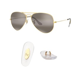 14/16mm Clip-on Replacement 2PCS Nose Pads for RayBAN Aviator RB3025 Sunglasses Repair Kits (14mm golden)