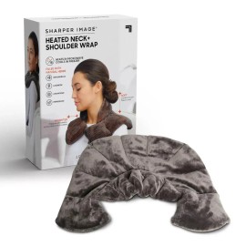 Sharper Image Heated Neck and Shoulder Wrap: Sharper Image Gray Polyester Manual Heat Therapy