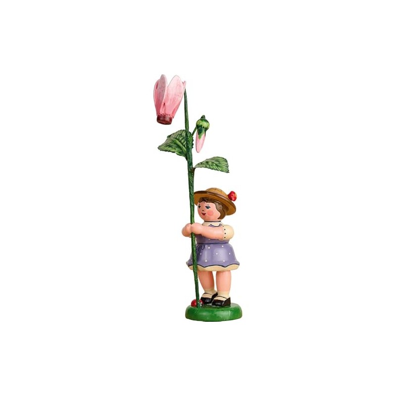 Hubrig Flower Child Girl with Cyclamen, Height Approx. 11 cm