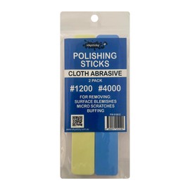 ICKYSTICKY POLISIHNG Sticks Ideal for Plastic Resin Hobby Arts Crafts Models Mixed Grits and Lengths Cushioned Cloth Abrasive 2pack