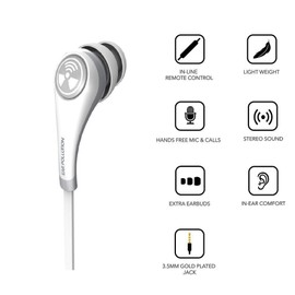 iFrogz IFPZMB-WH0 Ear Pollution Plugz, Earbuds for Mobile Devices, White