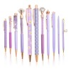 11 Pzs Lapiceros Diamante Bolígrafos Brillo Pluma Exterior Violeta