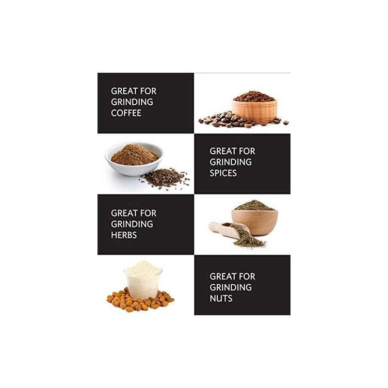 EUROSTAR EG200B 3oz Electric Coffee Grinder with Stainless Steel Blades,