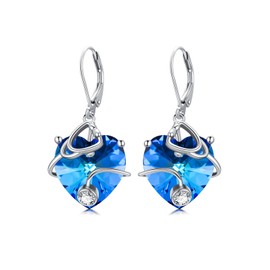 OCJ Nurse Gifts for Women Sterling Silver Stethoscope Pendant Earrings with Crystal Nurses Day Graduation Gifts Medical Jewelry for Doctor Nurse RN Medical Student