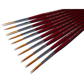 Major Brushes Synthetic Rigger Brush Size 1 - Pack of 10