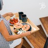 Totally Bamboo Butler's Serving Tray with Handles, Decorative Tray for