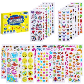 ECHOCUBE 3D Puffy Stickers - Reusable 3D Stickers with Animal, Car & Number Patterns, 30 Sheets Decoration Decals for Kids Party Bag Fillers, Gift & Craft