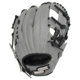 SSK Z5 Craftsman Youth Baseball Glove – 10.5” – 11” – 11.25” – 11.5” Right & Left Hand Throw (Grey/Black - I Web, 11" - Right Hand Throw)