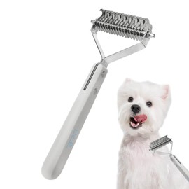 Dog Grooming Rake,Dematting Comb - Double-Sided Grooming Comb Detangling Pet Supplies for Long and Short Hair Cats Dogs Professional Salon Home Routine