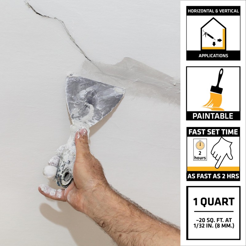 SIKA Sikacryl Ready-Mix Concrete Patch, Gray, Textured, 1 qt (6