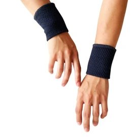 Waffle Wrist Warmer, Made in Japan, Wrist Support, 2 Piece Set, Solid, Thin Wristband, Far Infrared, Deodorizing, Embalance, Warm, Cotton, Cold Protection, Inner Warm, Wrist/Ankle Joints, M/Charcoal
