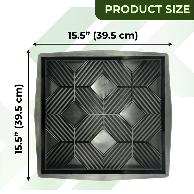 BETONEX Plastic Molds Concrete Patio Paving Mold Slabs Chestnut -
