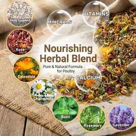 MAQIHAN 15oz Chicken Nesting Herbs - Dried Herbs for Laying Hens to Support Egg Production,Feather Quality,Daily Wellness,Natural Chicken Treats & Poultry Feed Botanical Mix for Coop